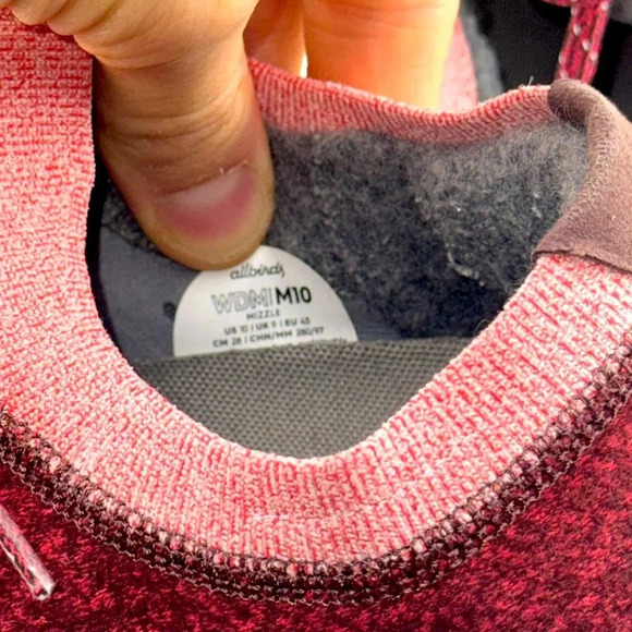 allbirds wool dasher mizzle WDM shoes/sneakers men usa size 10 red - Picture 16 of 16